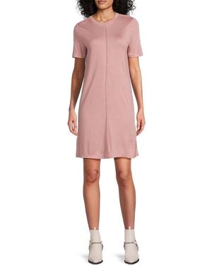 AREA STARS Nyra Knit T-Shirt Dress - Pink
