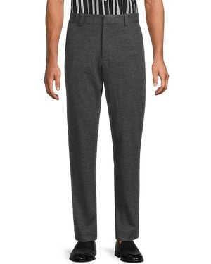 Vince Flat Front Wool Dress Trousers - Black