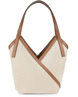 Rag & Bone Alix Cotton & Leather Carry Bag - Natural