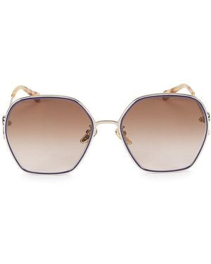 Chloé 61mm Geometric Sunglasses - Metallic