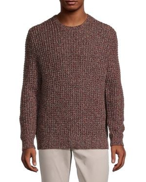 Vince Wool-Blend Waffle-Knit Jumper - Brown