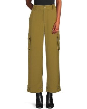 KOURT Cornelia Wide Leg Cargo Trousers - Green