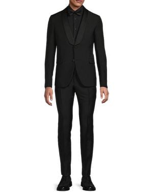 Valentino Mohair & Virgin Wool Suit - Black