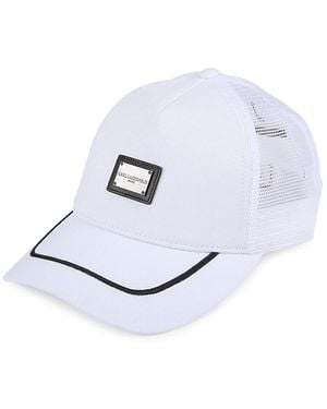 Karl Lagerfeld Logo Trucker Hat - White