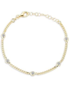 Chloe and Madison 14K Goldplated Sterling & Cubic Zirconia Chain Bracelet - White