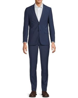 Calvin Klein Wool-Blend Skinny Suit - Blue