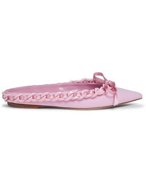 Giambattista Valli Chain-Trim Point Toe Mules - Pink