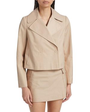 If Only Studio Cotton-Blend Cropped Jacket - Natural