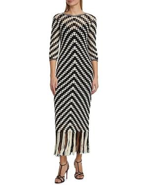 Zimmermann Halliday Hand-Crocheted Midi-Dress - Black