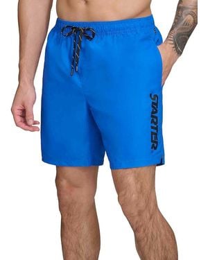 Starter Core Volley Flat Front Shorts - White