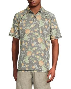 Tommy Bahama Citrus Grove Graphic Polo Shirt - Grey