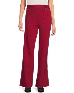 Calvin Klein Flat-front Flared Trousers