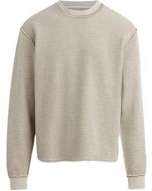Hudson Jeans Seamed Stretch Cotton Sweatshirt - White