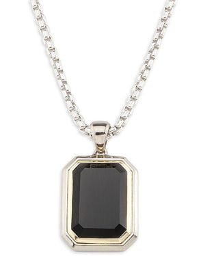 Effy 18K, Sterling & Onyx Pendant Necklace - White