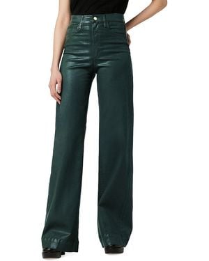 Joe's Jeans Coated High Rise Wide Leg Full-Length Jeans - Green