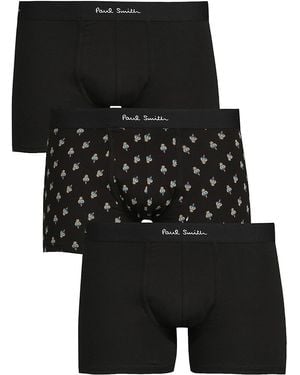 Paul Smith Three-Pack Stretch-Cotton Boxer Briefs - Black