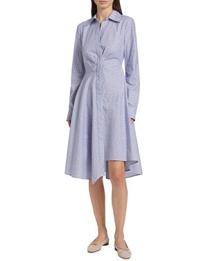 10 Crosby Derek Lam Smith Asymmetric Cotton Midi-Dress - White