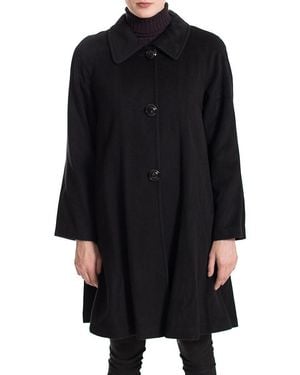 Belle Fare 100% Cashmere Swing Coat - Black