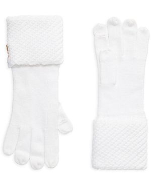 Calvin Klein Knit Long Gloves - White