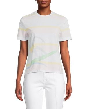 Thom Browne Printed Stretch-Cotton T-Shirt - White