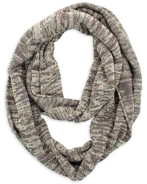 Portolano Merino Wool Blend Tweed Infinity Scarf - Metallic