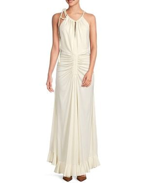 Proenza Schouler Crepe Ruched Maxi Dress - White