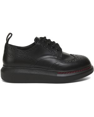McQueen 40Mm Leather Brogues - Black