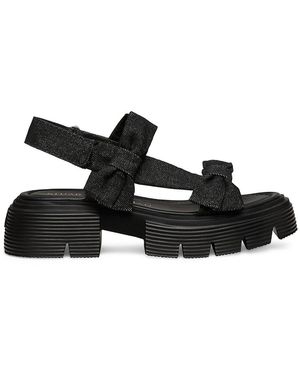 Stuart Weitzman Sofia Nolita 25Mm Denim Platform Sandals - Black