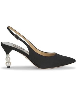 Badgley Mischka Beatrix 85Mm Faux Pearl Heel Pumps - Metallic