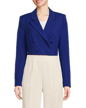 Cami NYC Brunita Double Breasted Cropped Blazer - Blue