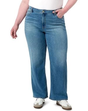 Seven7 Vegas High-Rise Wide-Leg Jeans - Blue