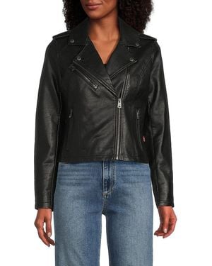 Levi's Faux Leather Moto Jacket - Black