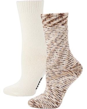 Hue 2-Pack Space Dye Boot Socks - Natural