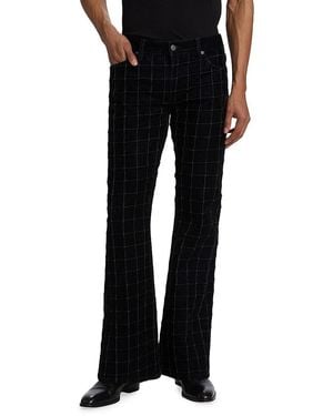 Cout de la Liberte Jimmy Square Suede Flare Jeans - Black