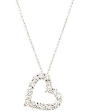 Saks Fifth Avenue 14K & 1.96 Tcw Lab-Grown Diamond Heart Pendant Necklace - White