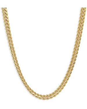 Anthony Jacobs Cuban Chain Necklace - Metallic