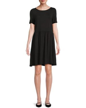 Vero Moda Tamara Solid A-line Dress - Black