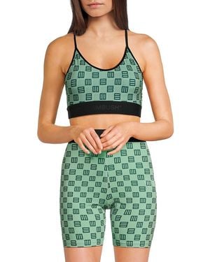 Ambush Monogram Racerback Crop Top - Green