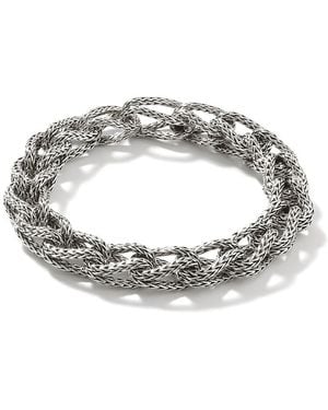John Hardy Surf Woven Link Sterling Bracelet - Metallic