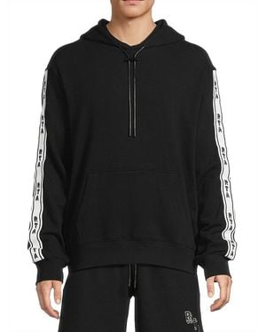 RTA Collegiate Stripe Hoodie - Black