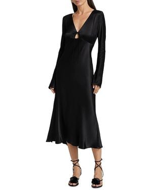 Rails Amanda Satin Crepe Midi-dress - Black