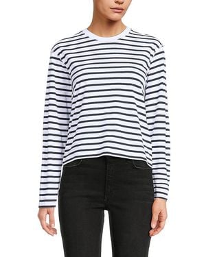 ATM Jersey Stripe Long Sleeve Tee - Blue