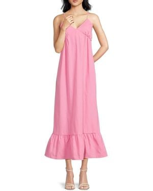 Lea & Viola Triangle Maxi Shift Dress - Pink