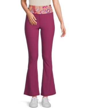 Johnny Was Bee Active Ribbed Baby Bell Trousers - Red