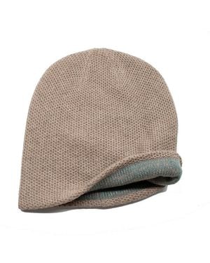 Portolano Cashmere Reversible Beanie - Natural