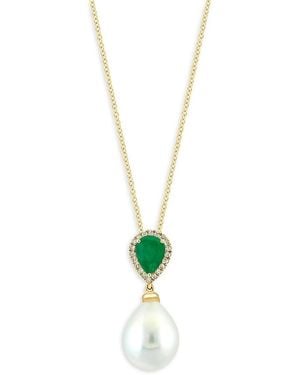 Effy 14k Yellow Gold & Multi-stone Pendant Necklace - White