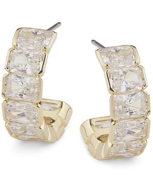 Adriana Orsini A La Carte 18K Goldplated C-Hoop Earrings - White