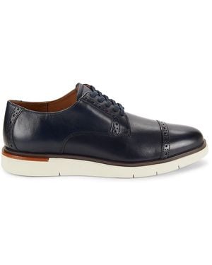 Allen Edmonds Caleb Leather Derby Shoes - Blue
