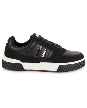 DKNY Logo Low Top Platform Sneakers - Black
