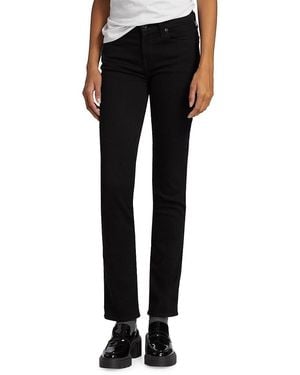 7 For All Mankind Kimmie Mid-Rise Straight-Leg Jeans - Black